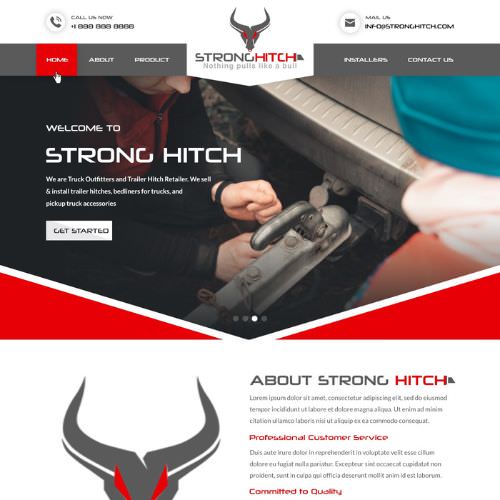 Truck accessory website example by One Eleven Web Design