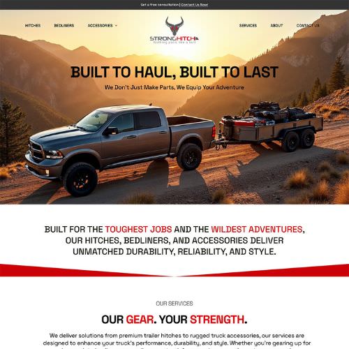 Truck accessory website example by One Eleven Web Design