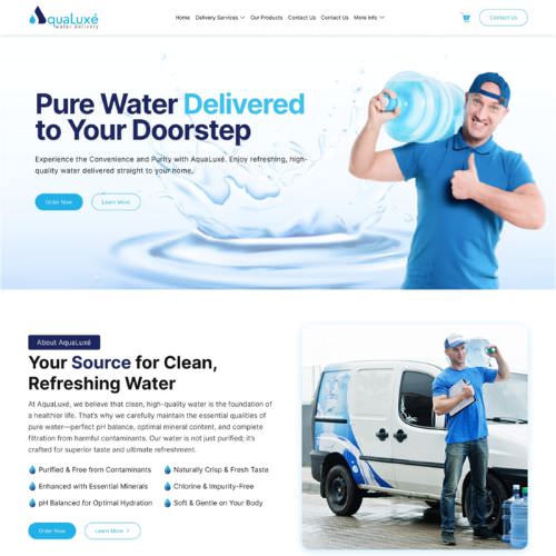 Water delivery website example by One Eleven Web Design