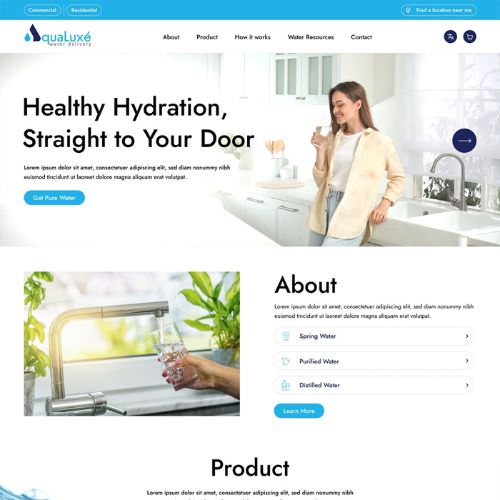 Water delivery website example by One Eleven Web Design