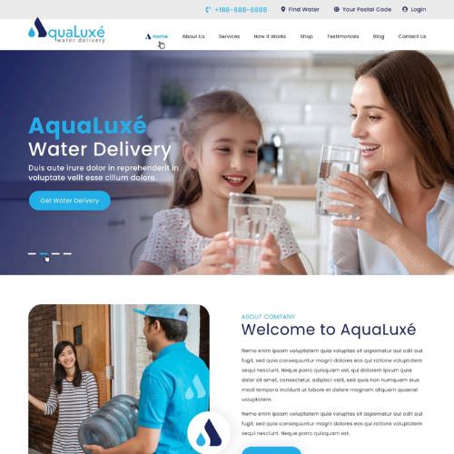 Water delivery website example by One Eleven Web Design