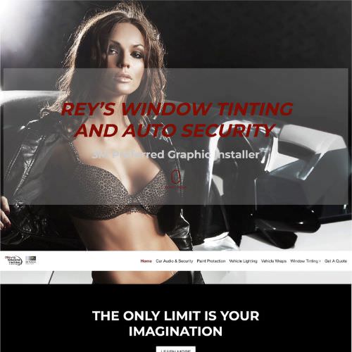 Window tinting shop website example by One Eleven Web Design