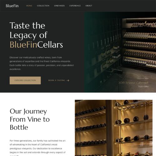 Winery website example by One Eleven Web Design