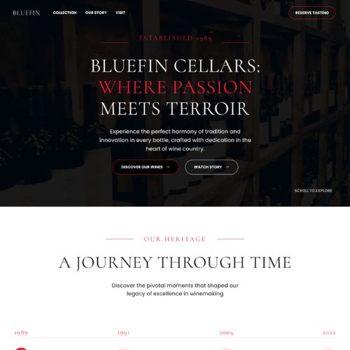 Winery website example by One Eleven Web Design