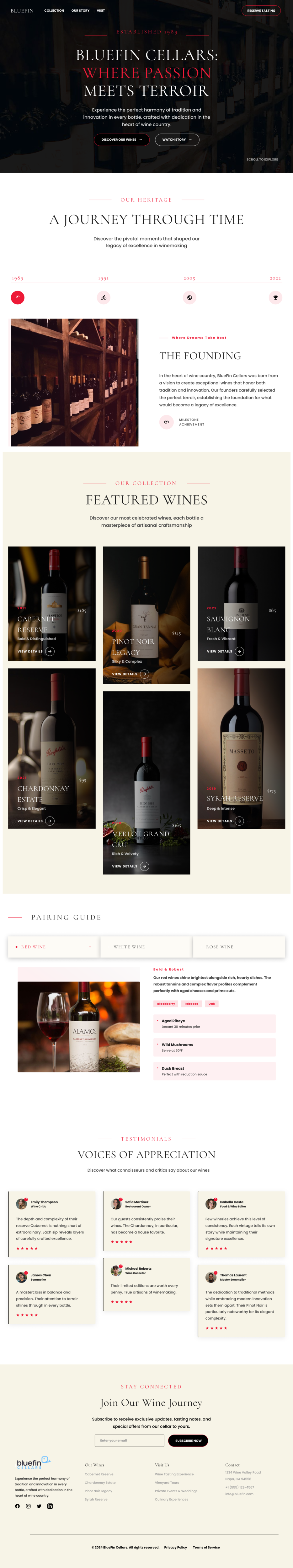 Winery website example by One Eleven Web Design