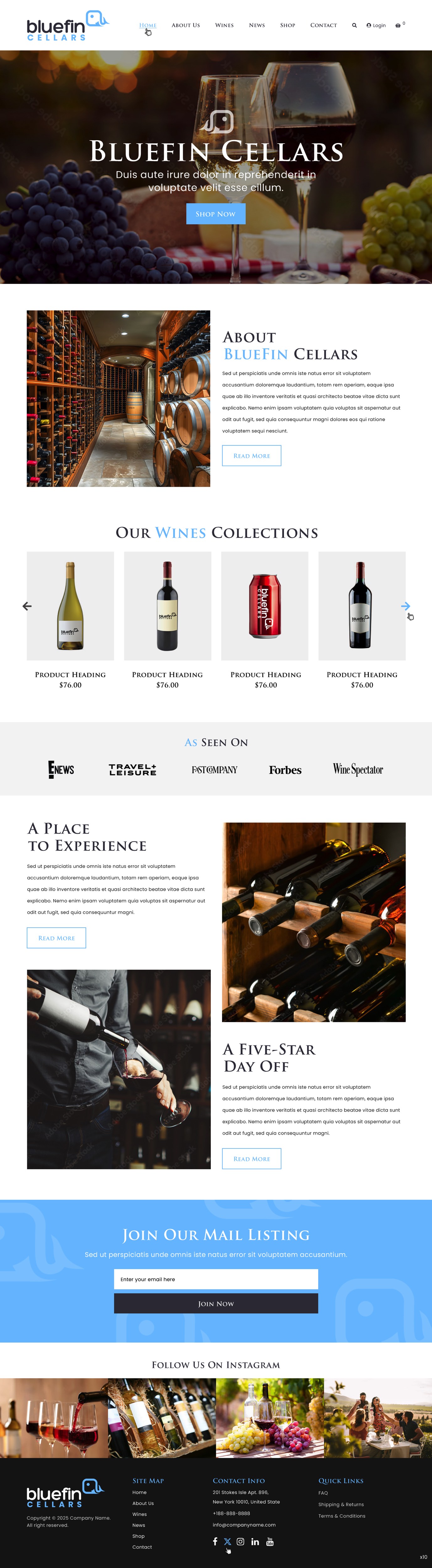 Winery website example by One Eleven Web Design
