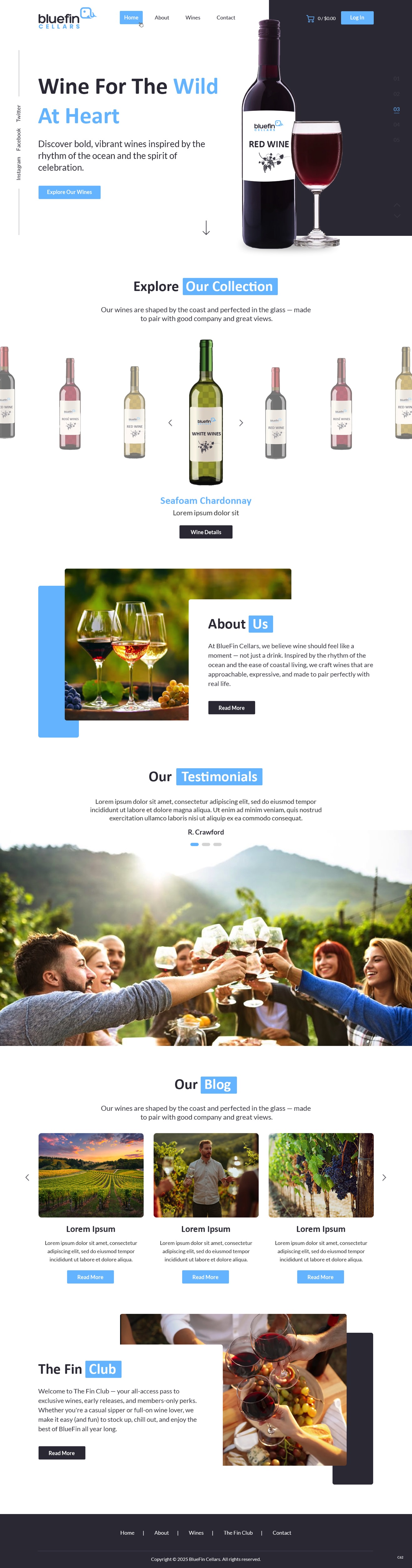 Winery website example by One Eleven Web Design