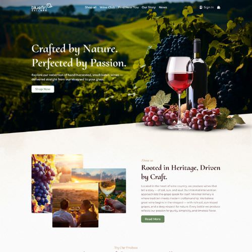 Winery website example by One Eleven Web Design