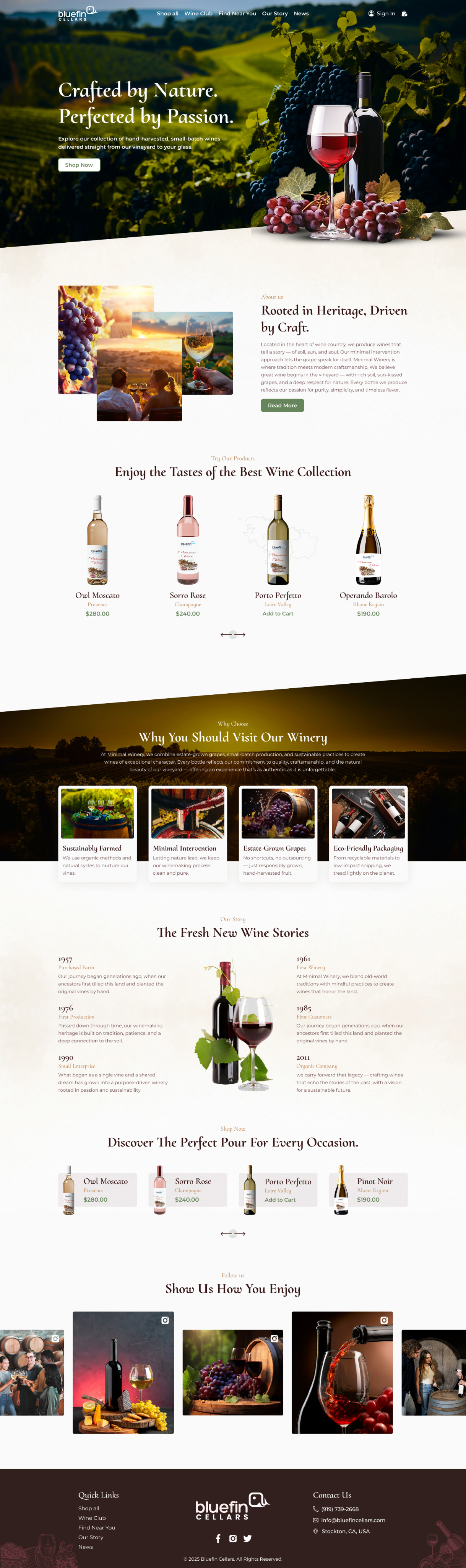 Winery website example by One Eleven Web Design
