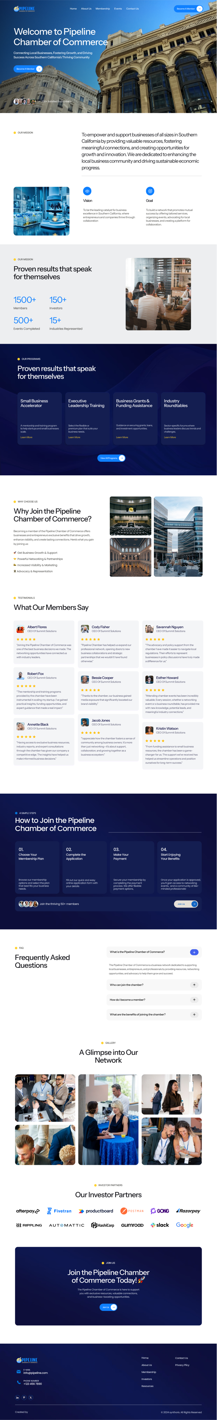 Chamber of Commerce website design example