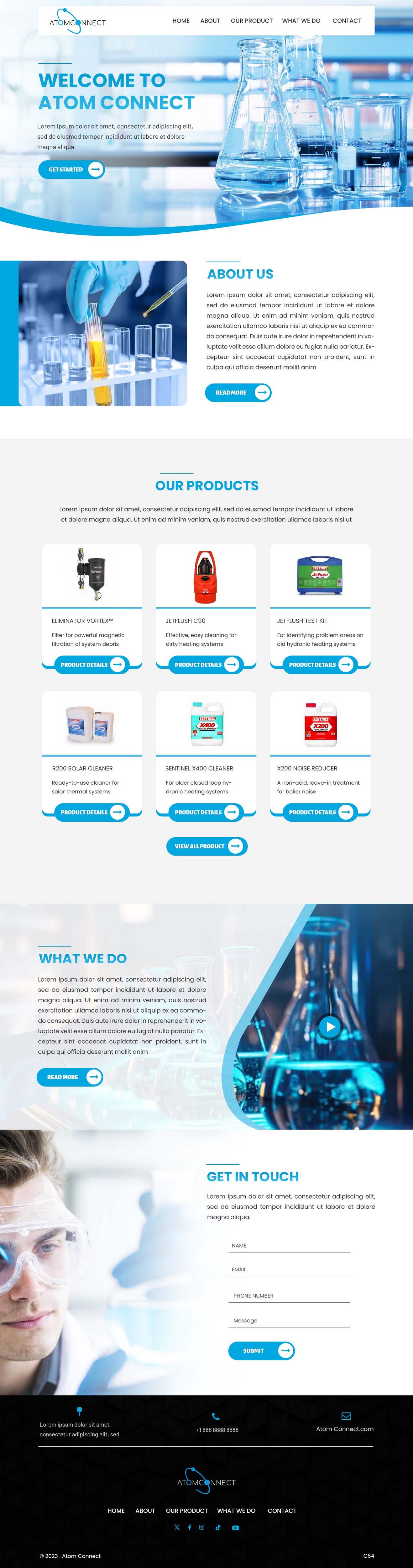chemical industry website design example