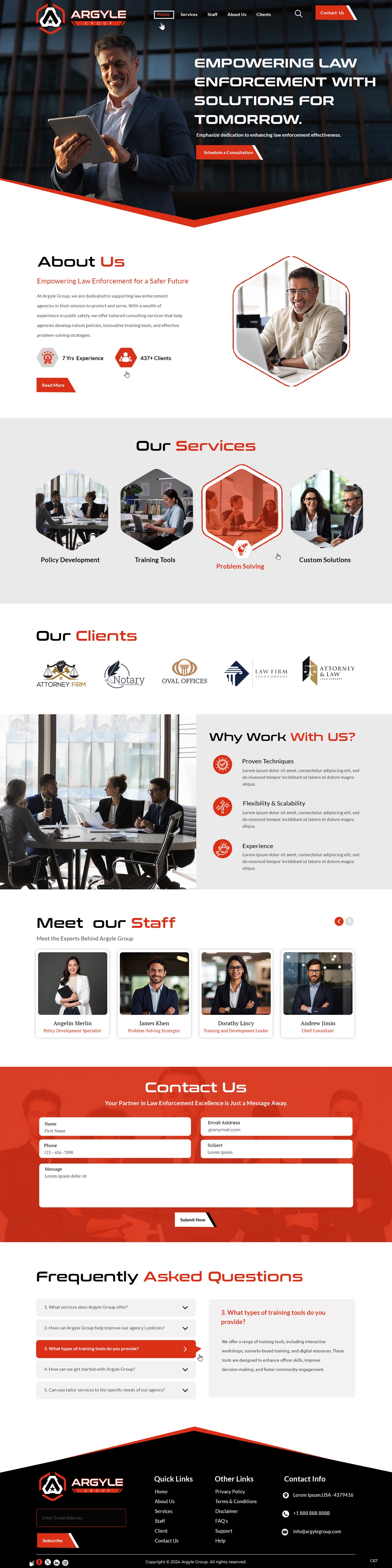Law Enforcement Consultant website design example