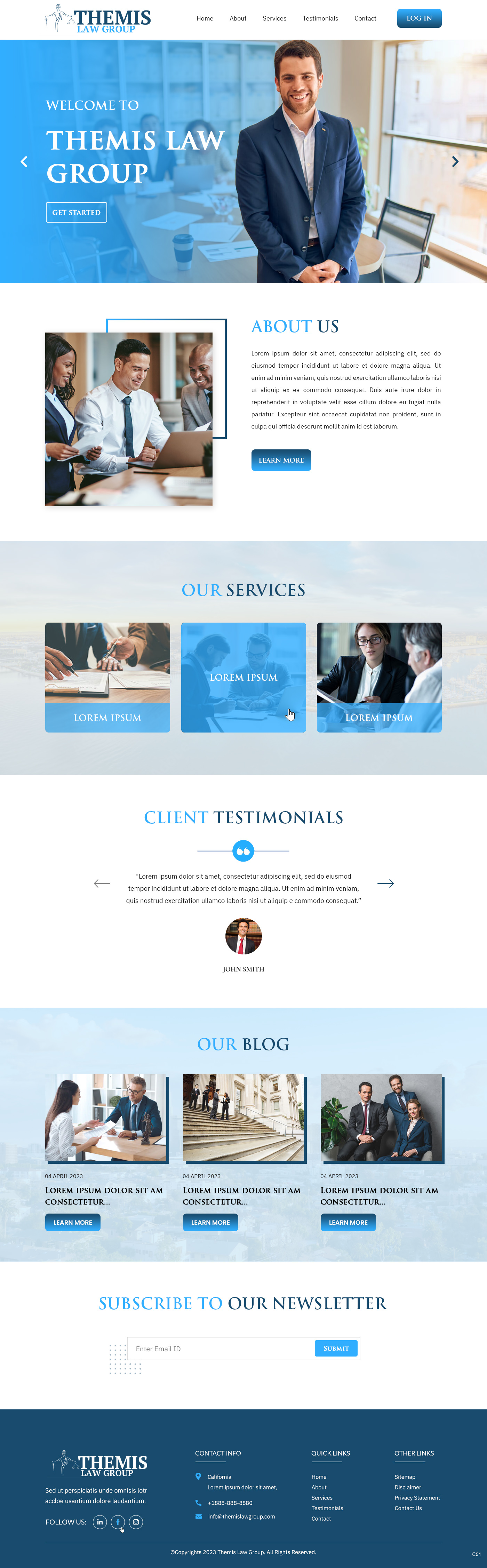 Bankruputcy Attorney website design example