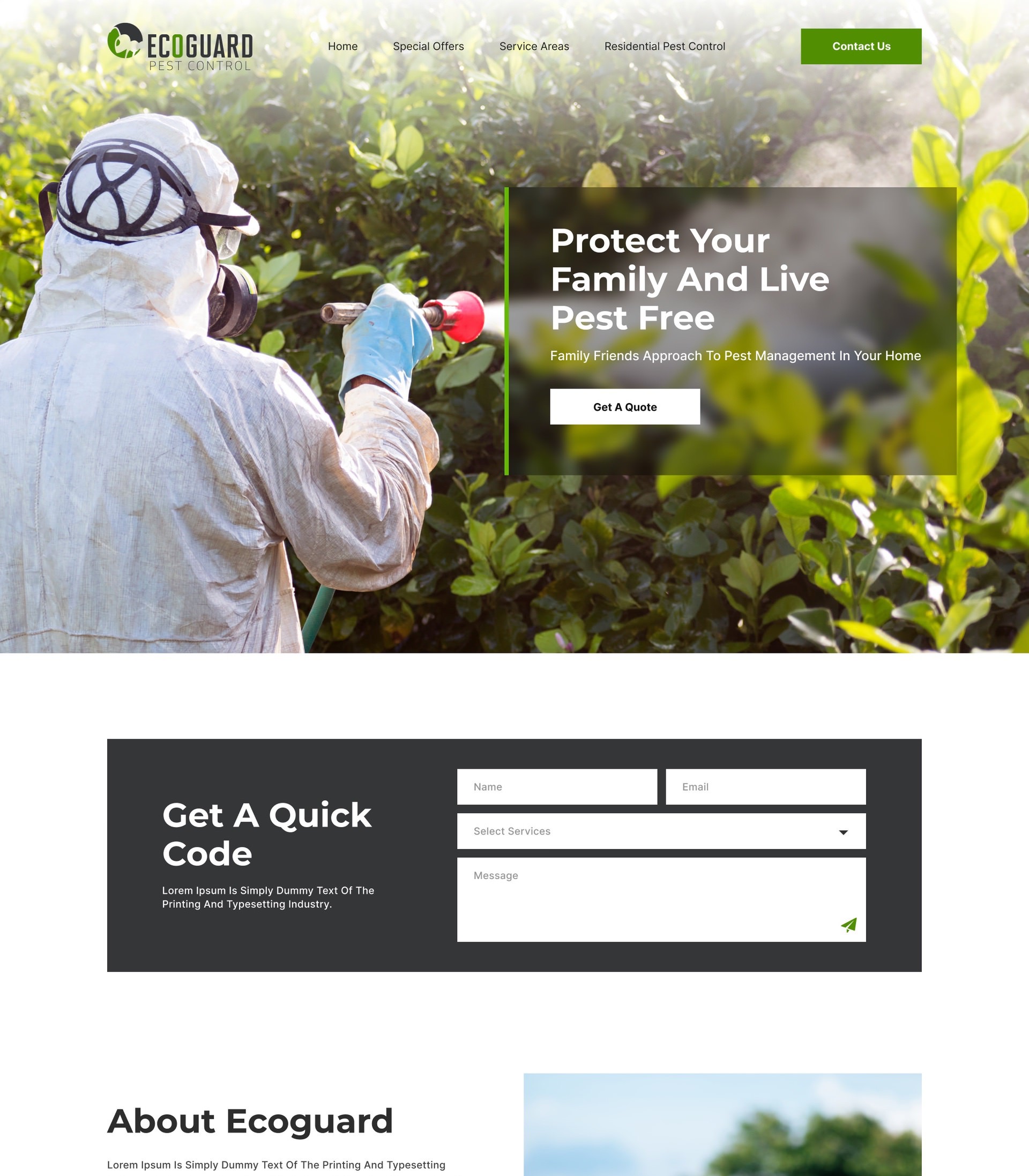 Pest Control website design